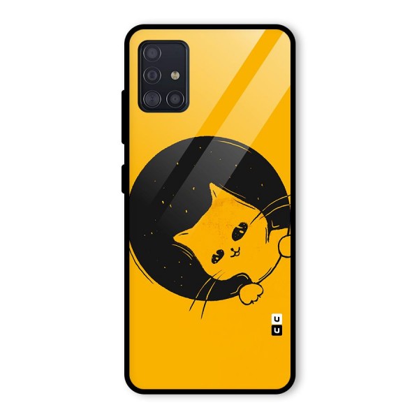 Space Cat Glass Back Case for Galaxy A51