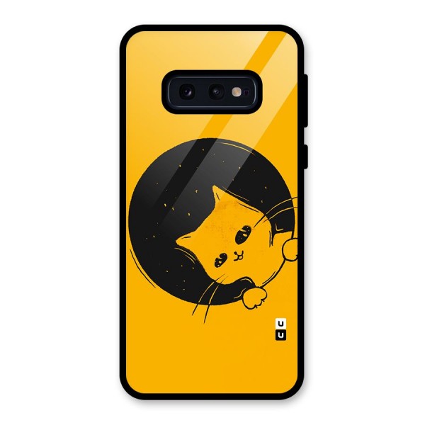 Space Cat Glass Back Case for Galaxy S10e