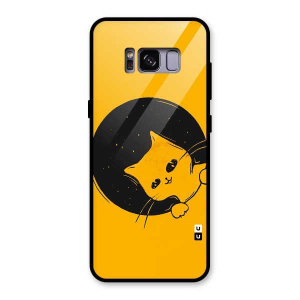 Space Cat Glass Back Case for Galaxy S8