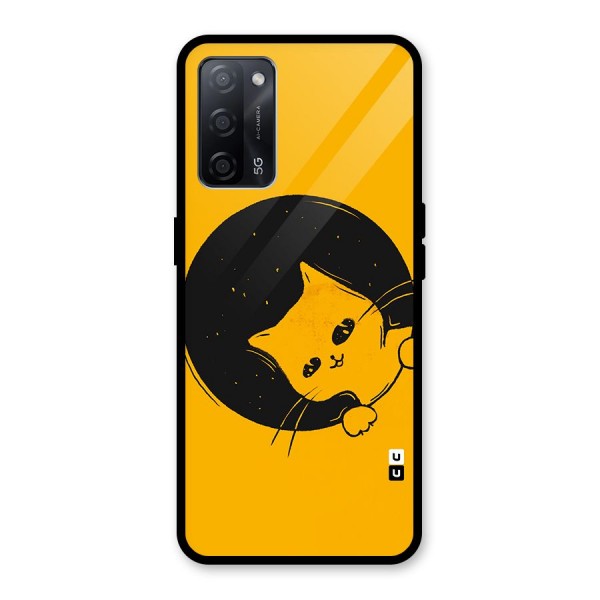 Space Cat Glass Back Case for Oppo A53s 5G