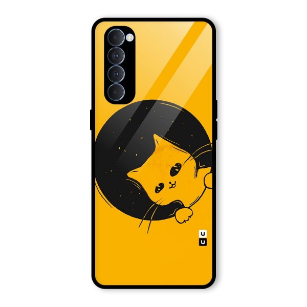 Space Cat Glass Back Case for Oppo Reno4 Pro