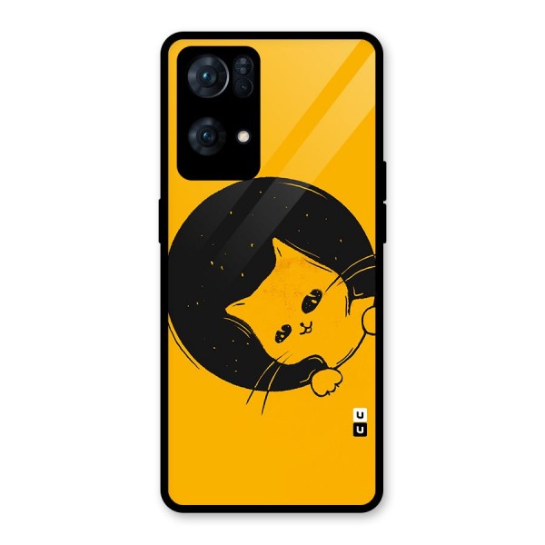 Space Cat Glass Back Case for Oppo Reno7 Pro 5G