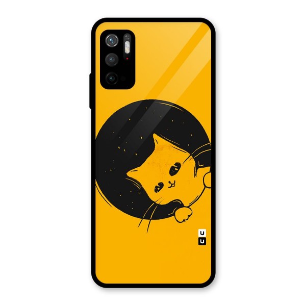 Space Cat Glass Back Case for Poco M3 Pro 5G