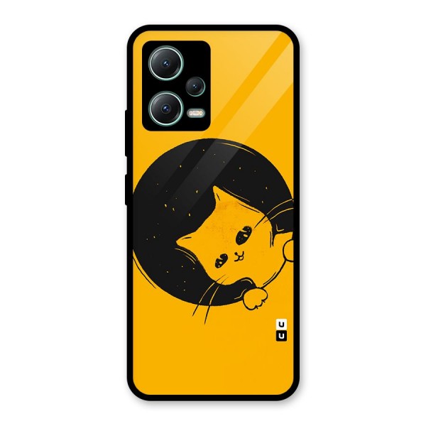 Space Cat Glass Back Case for Poco X5