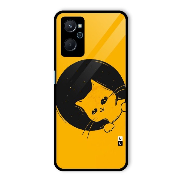 Space Cat Glass Back Case for Realme 9i