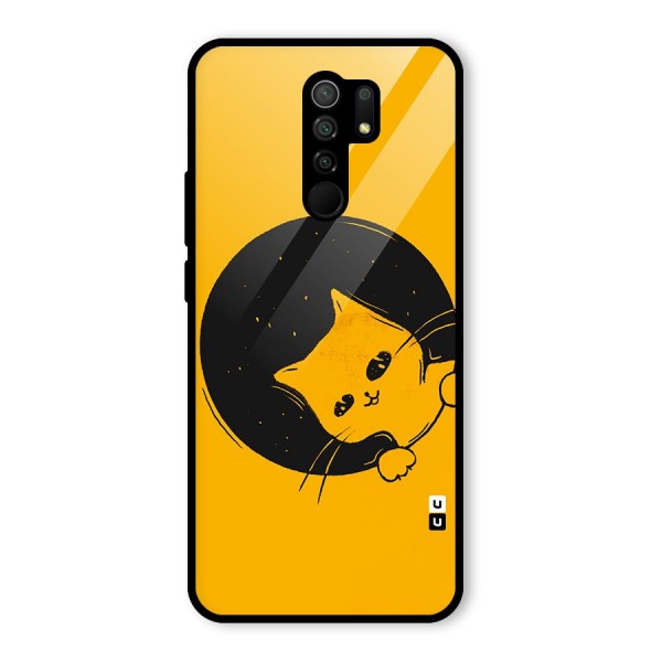 Space Cat Glass Back Case for Redmi 9 Prime