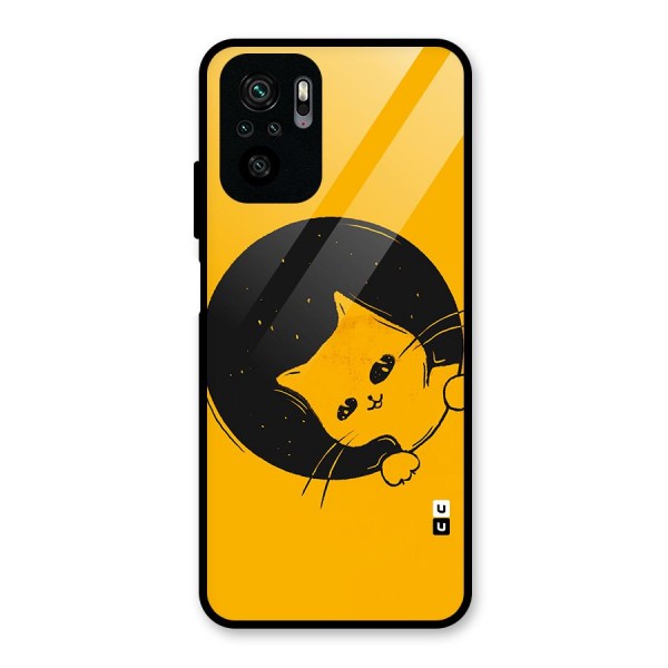 Space Cat Glass Back Case for Redmi Note 10