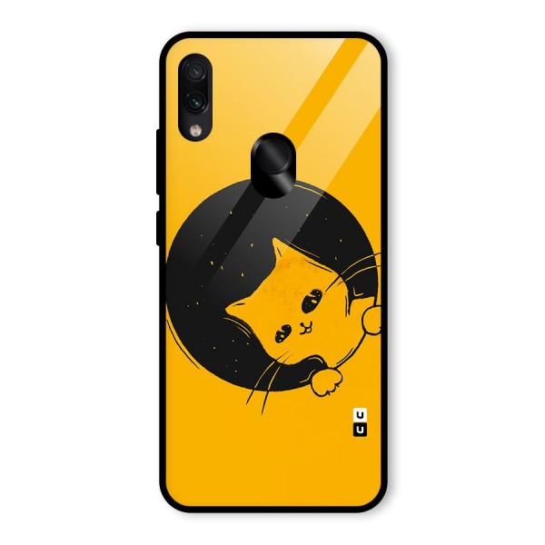 Space Cat Glass Back Case for Redmi Note 7S