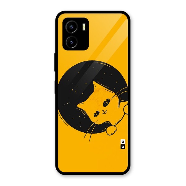 Space Cat Glass Back Case for Vivo Y15s