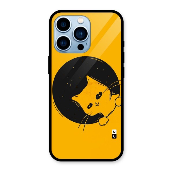 Space Cat Glass Back Case for iPhone 13 Pro