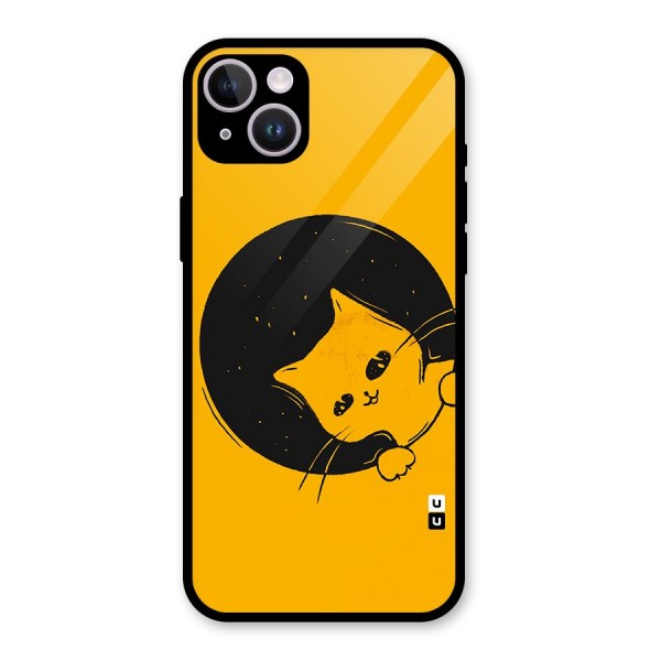 Space Cat Glass Back Case for iPhone 14 Plus