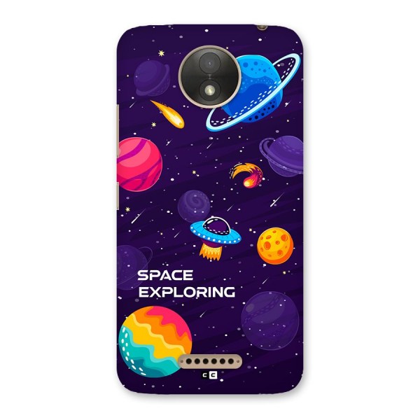 Space Exploring Back Case for Moto C Plus