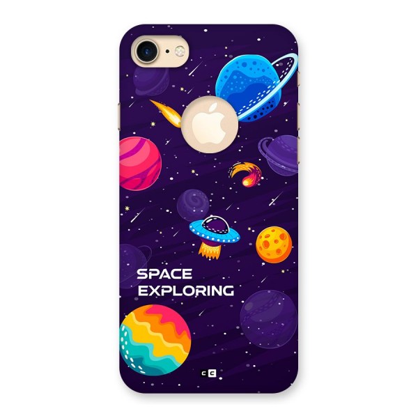 Space Exploring Back Case for iPhone 8 Logo Cut