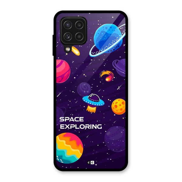 Space Exploring Glass Back Case for Galaxy A22 4G