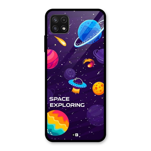 Space Exploring Glass Back Case for Galaxy A22 5G