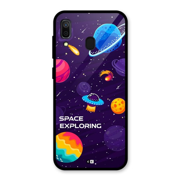 Space Exploring Glass Back Case for Galaxy A30