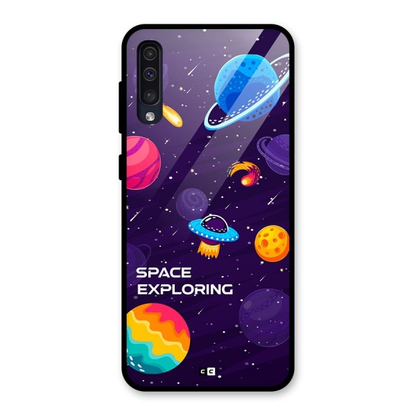 Space Exploring Glass Back Case for Galaxy A50