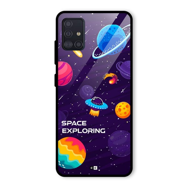 Space Exploring Glass Back Case for Galaxy A51