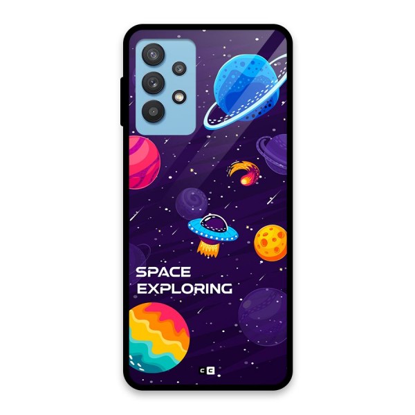 Space Exploring Glass Back Case for Galaxy M32 5G