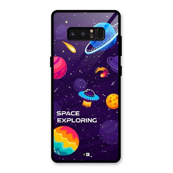 Space Exploring Glass Back Case for Galaxy Note 8