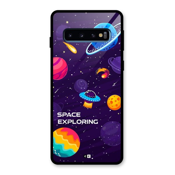 Space Exploring Glass Back Case for Galaxy S10