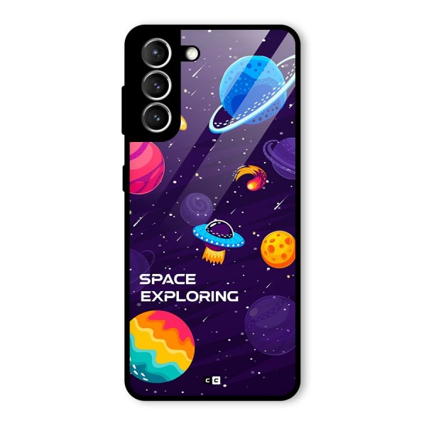 Space Exploring Glass Back Case for Galaxy S21 5G