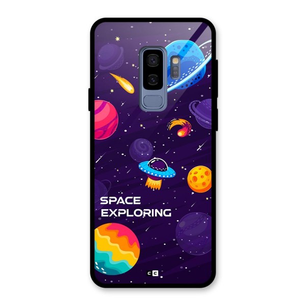 Space Exploring Glass Back Case for Galaxy S9 Plus