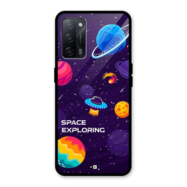 Space Exploring Glass Back Case for Oppo A53s 5G