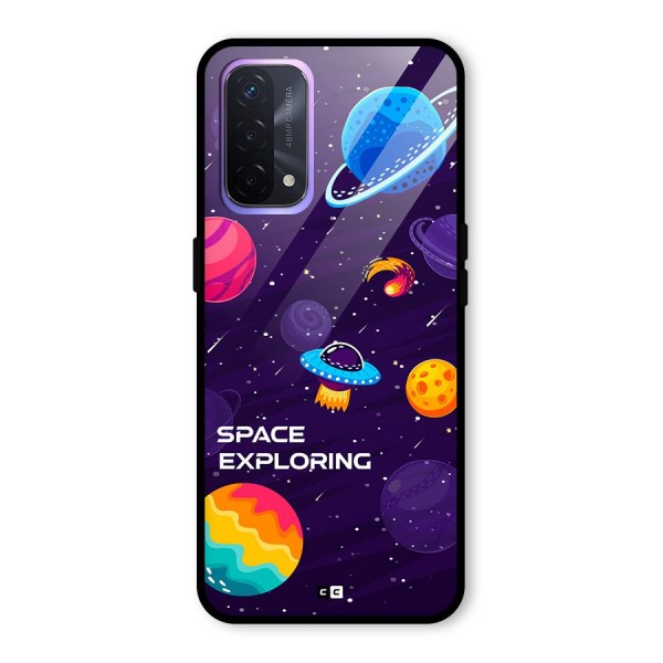 Space Exploring Glass Back Case for Oppo A74 5G