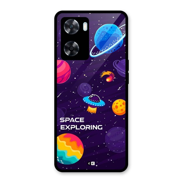 Space Exploring Glass Back Case for Oppo A77