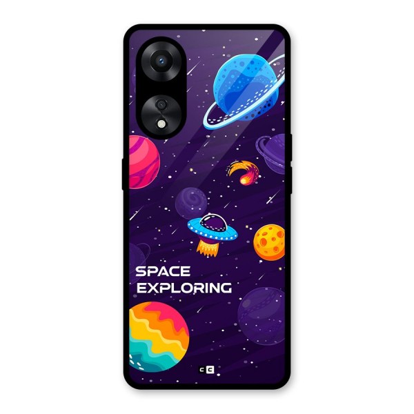 Space Exploring Glass Back Case for Oppo A78