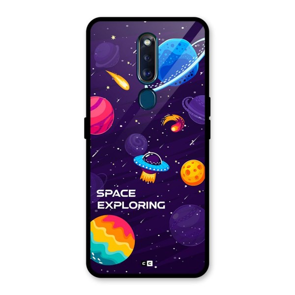 Space Exploring Glass Back Case for Oppo F11 Pro