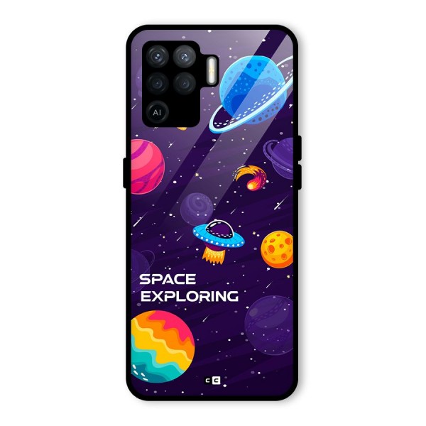 Space Exploring Glass Back Case for Oppo F19 Pro