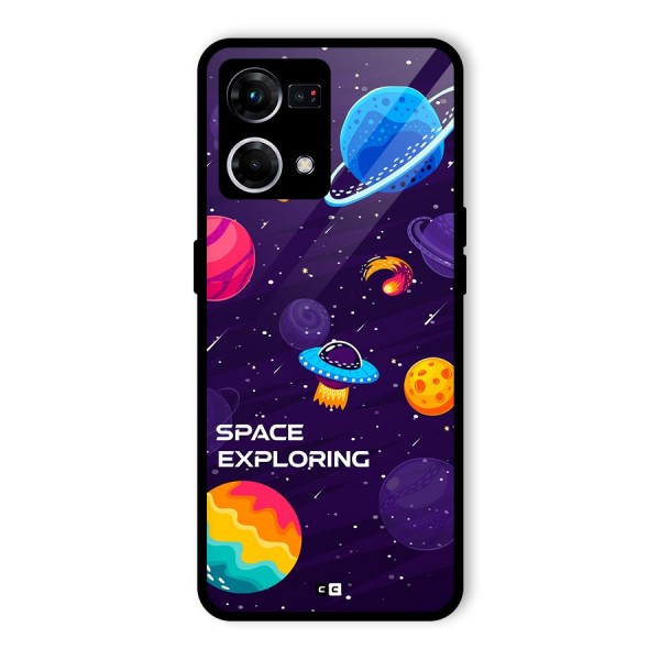 Space Exploring Glass Back Case for Oppo F21 Pro 4G