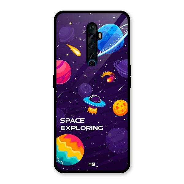 Space Exploring Glass Back Case for Oppo Reno2 F