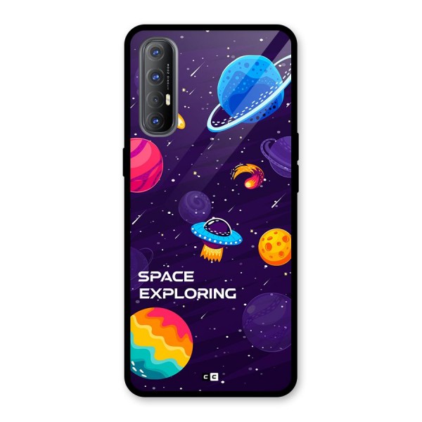 Space Exploring Glass Back Case for Oppo Reno3 Pro