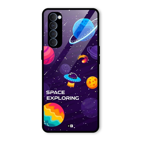 Space Exploring Glass Back Case for Oppo Reno4 Pro