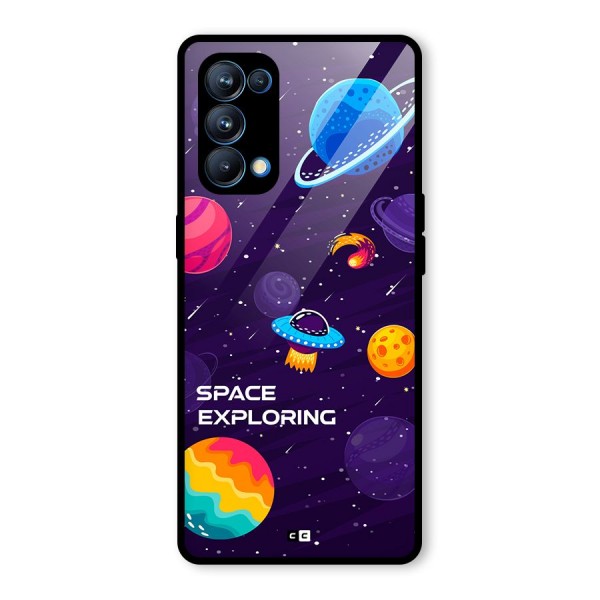 Space Exploring Glass Back Case for Oppo Reno5 Pro 5G