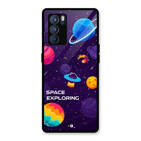 Space Exploring Glass Back Case for Oppo Reno6 Pro 5G