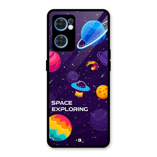 Space Exploring Glass Back Case for Oppo Reno7 5G