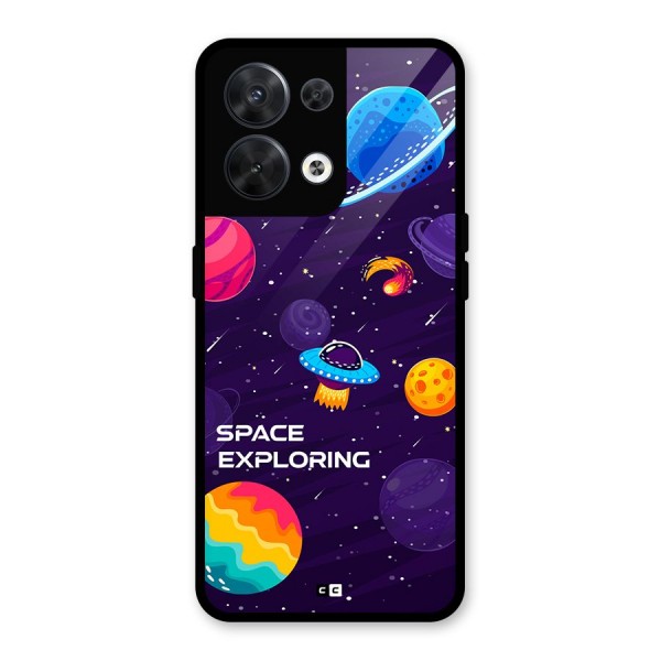 Space Exploring Glass Back Case for Oppo Reno8 5G