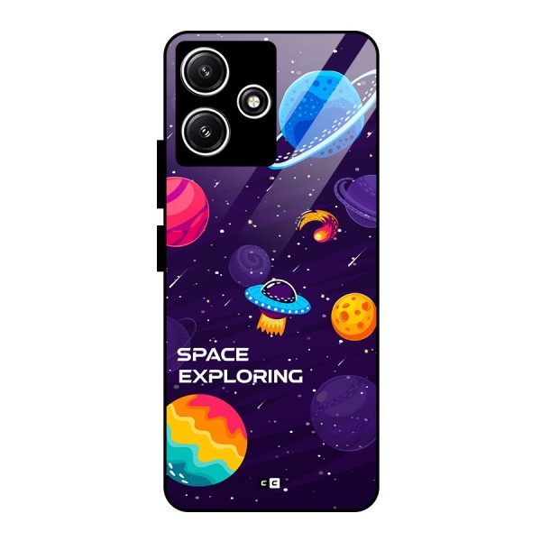 Space Exploring Glass Back Case for Poco M6 Pro