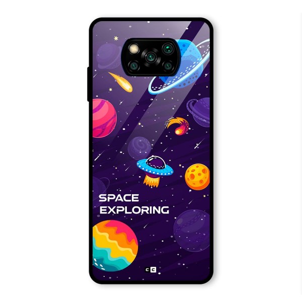 Space Exploring Glass Back Case for Poco X3 Pro