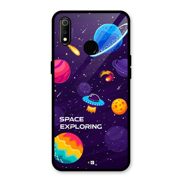 Space Exploring Glass Back Case for Realme 3