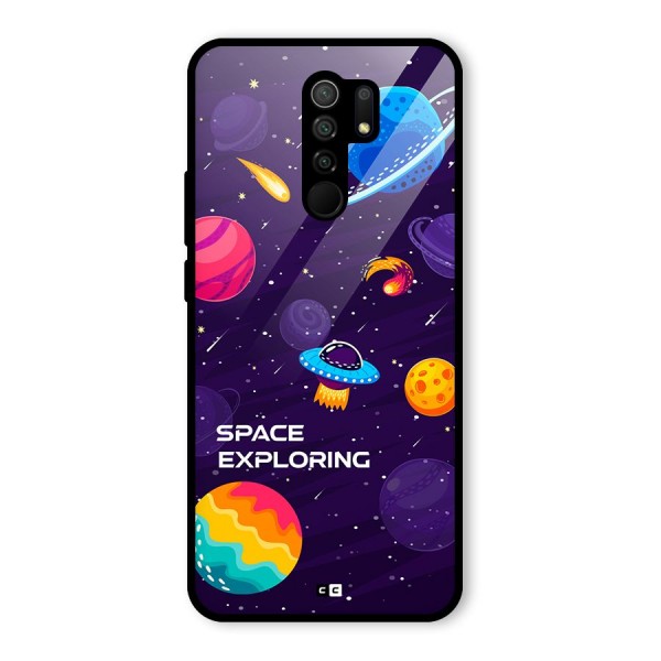 Space Exploring Glass Back Case for Redmi 9 Prime