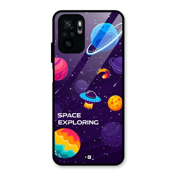 Space Exploring Glass Back Case for Redmi Note 10S