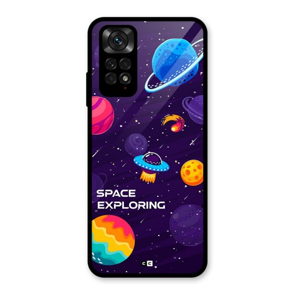 Space Exploring Glass Back Case for Redmi Note 11S