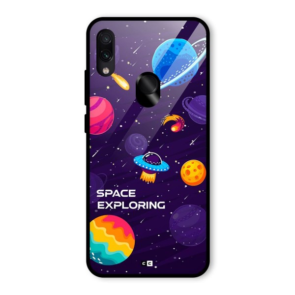 Space Exploring Glass Back Case for Redmi Note 7