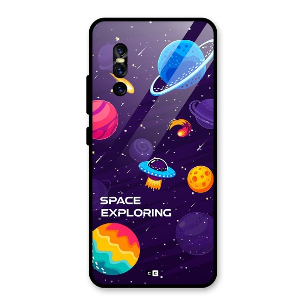 Space Exploring Glass Back Case for Vivo V15 Pro