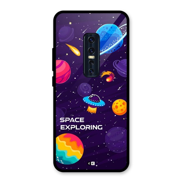 Space Exploring Glass Back Case for Vivo V17 Pro